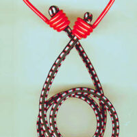 Bungie cord with red metal clips