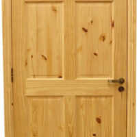 6 Panel Natural Knotty Pine Wood Door