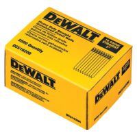 Yellow Box of DeWalt finishing nails.